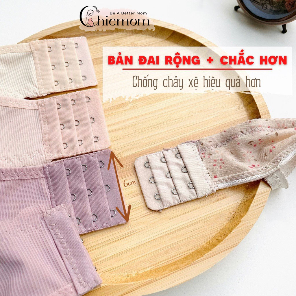 Áo lót mặc bầu và sau sinh chống chảy xệ cho bé bú Chicmom, chất su tăm mềm mịn, thoáng khí, hàng Thái Lan Loại1-CM811