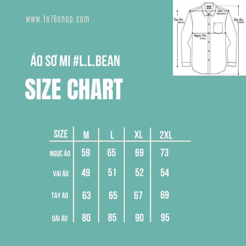 Áo sơ mi nam dài tay caro vải cotton xuất Mỹ L.L.Bean - FO76 SHOP