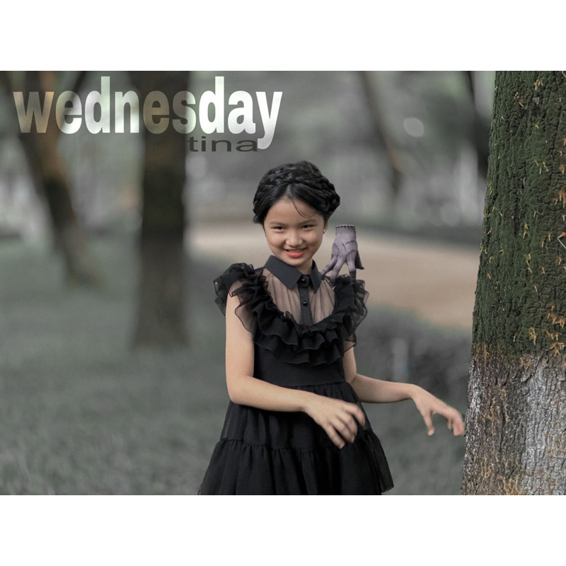 Đầm tiệc wednesday cho baby