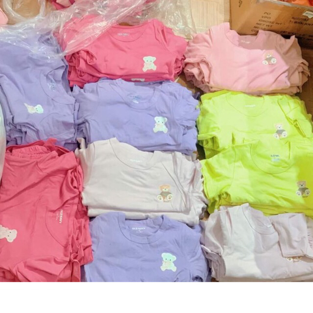 Bộ hè gấu bé trai bé gái old. navi vải siêu mềm mại sz 1-6Y satsunkid