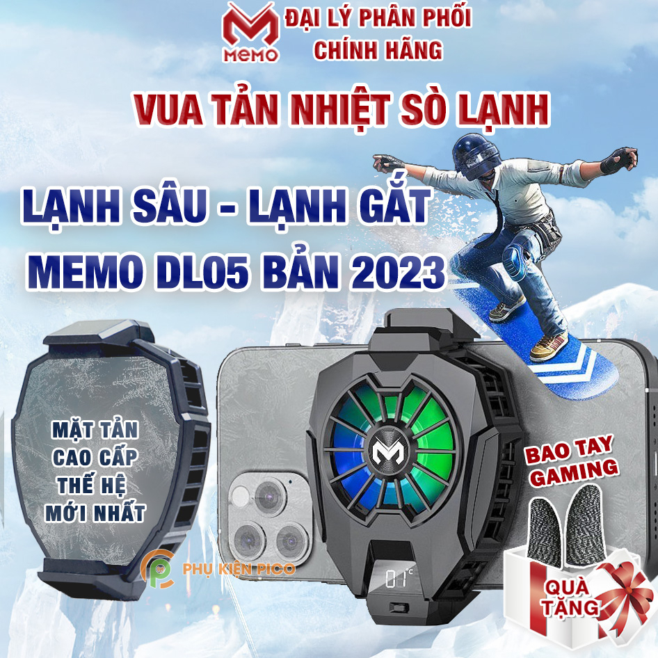 Quạt tản nhiệt điện thoại sò lạnh MEMO DL05/DL16/DL10/DLA5/X12 Pro Max/K4 Pro/S3/S8/X65/X60 Ultra/X42/X29/Funcooler 3