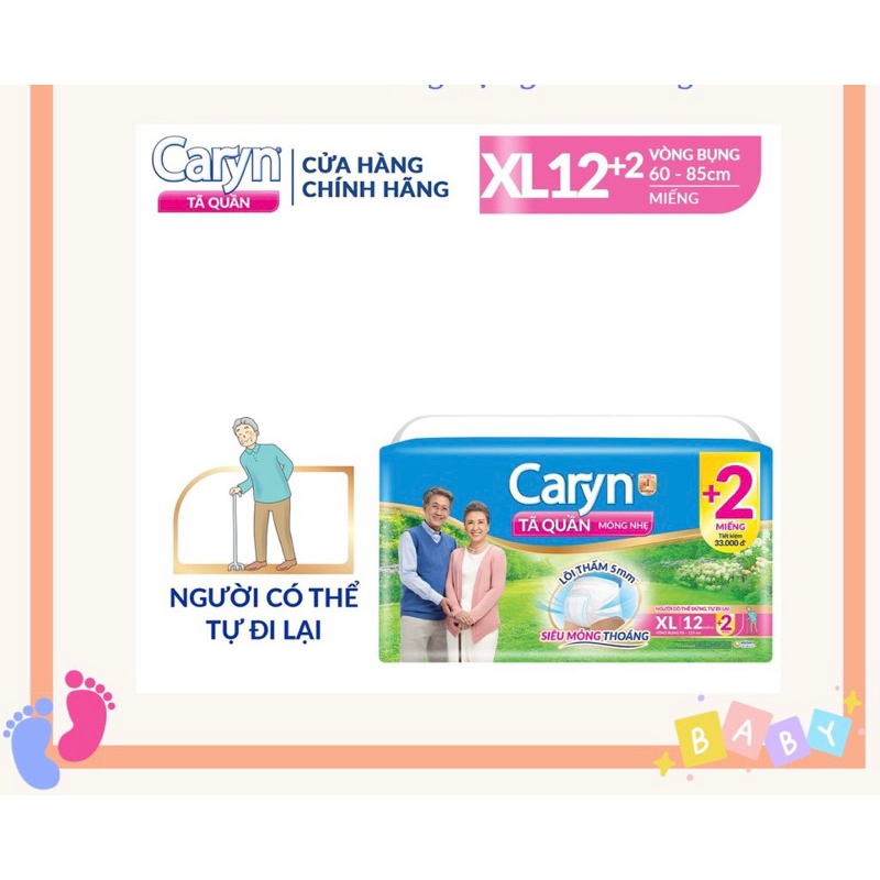 Tả quần người lớn Caryn mỏng nhẹ tặng thêm 2 miếng