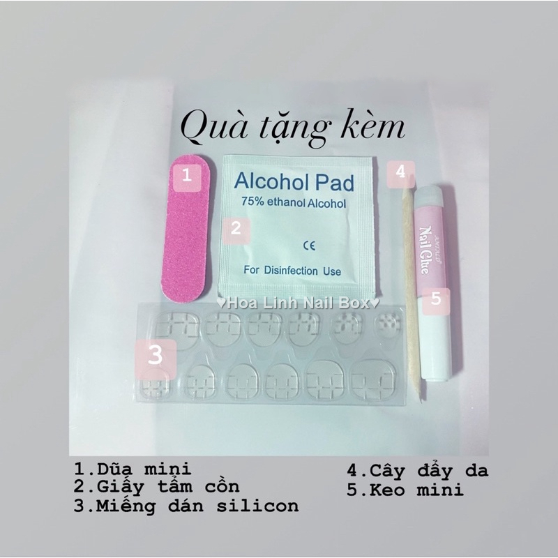 Đen Bạc Sáng Bóng 90s Punk Style Form Nhọn Gắn Móng Úp - Hoa Linh Nail Box thiết kế thủ công 11