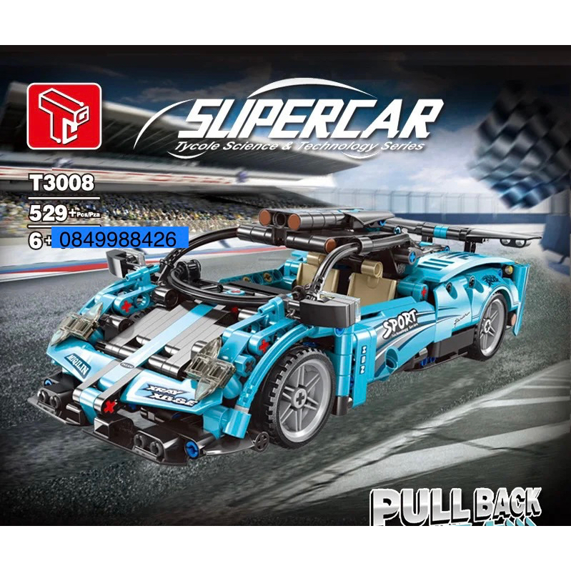 Bộ lắp ráp xếp hình siêu xe Ferrari thùng to , lắp ghép oto cực kì đẹp và chi tiết