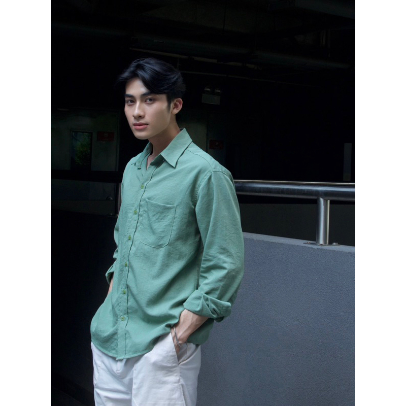 Áo sơ mi dài tay Robus chất linen  thoáng mát Linen shirt
