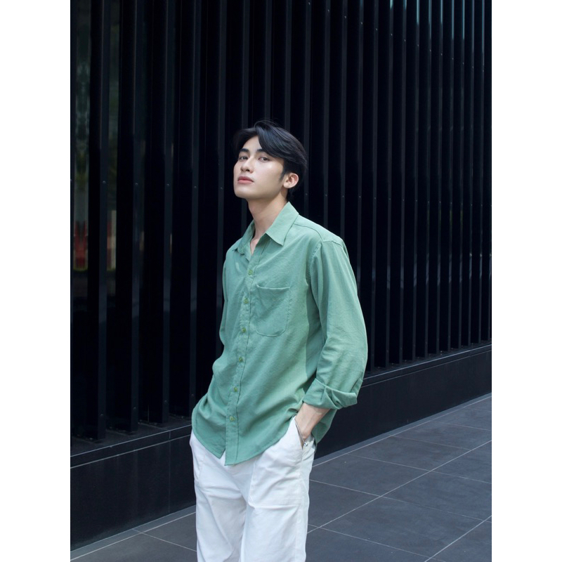 Áo sơ mi dài tay Robus chất linen  thoáng mát Linen shirt