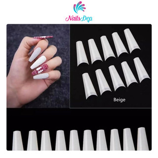 Móng giả nối hình thang 2 màu đục, trong bịch 500 cái Nails đẹp