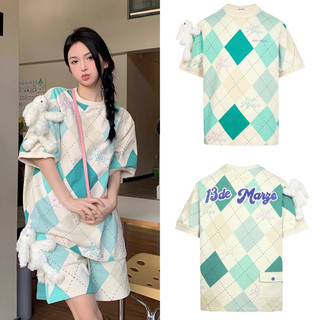 Áo phông gấu 13Demaz ziczac xanh hàng QCL1