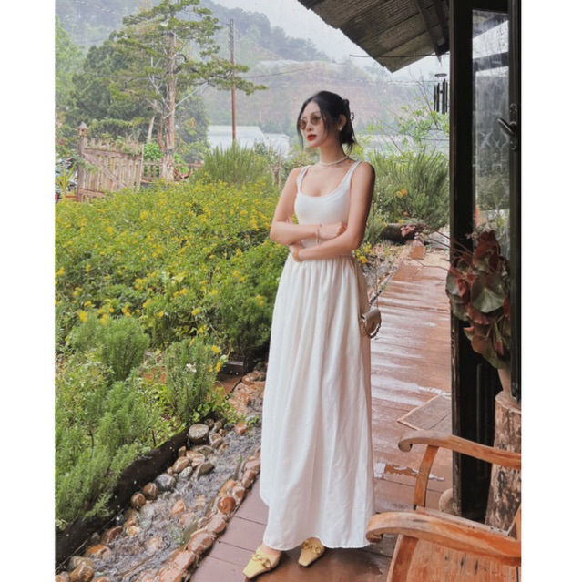 Váy Tanktop Nhún Ly Eo Xoè Eclipse Clothing Váy Hai Dây Chữ A Đi Biển Dạo Phố Du Lịch