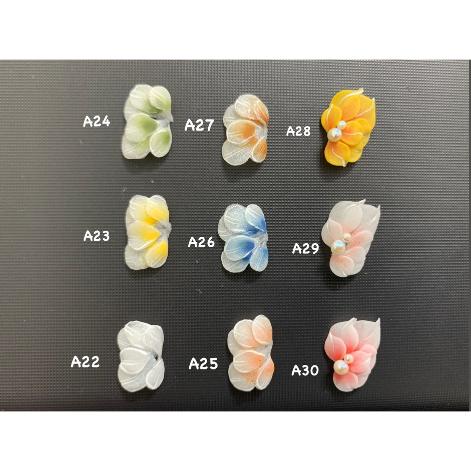 Hoa Bột Nail , Hoa Charm 3D Đính Móng, Phụ Kiện Gắn Móng