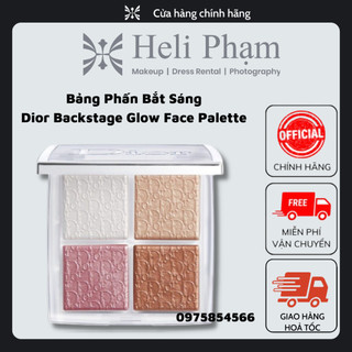 Bảng phấn bắt sáng Dior Backstage Glow Face palette 4 ô cực đẹp, highlight căng bóng cực tự nhiên