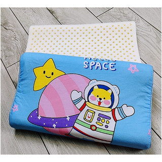 Gối Cao Su Vạn Thành Dợn Sóng, Cao Su Thiên Nhiên (29x49x9cm) tặng áo gối cotton chính hãng