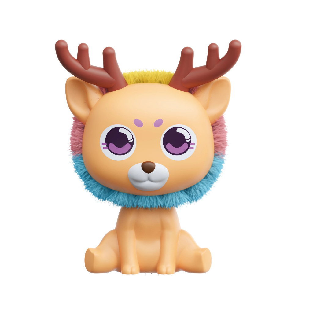 Nai con Deer đầu lúc lắc LINT ANIMAL FOREST PARTY tự làm thú bông thủ công EDU DIY TOY 5+ Đồ chơi handmade bé từ 5-16