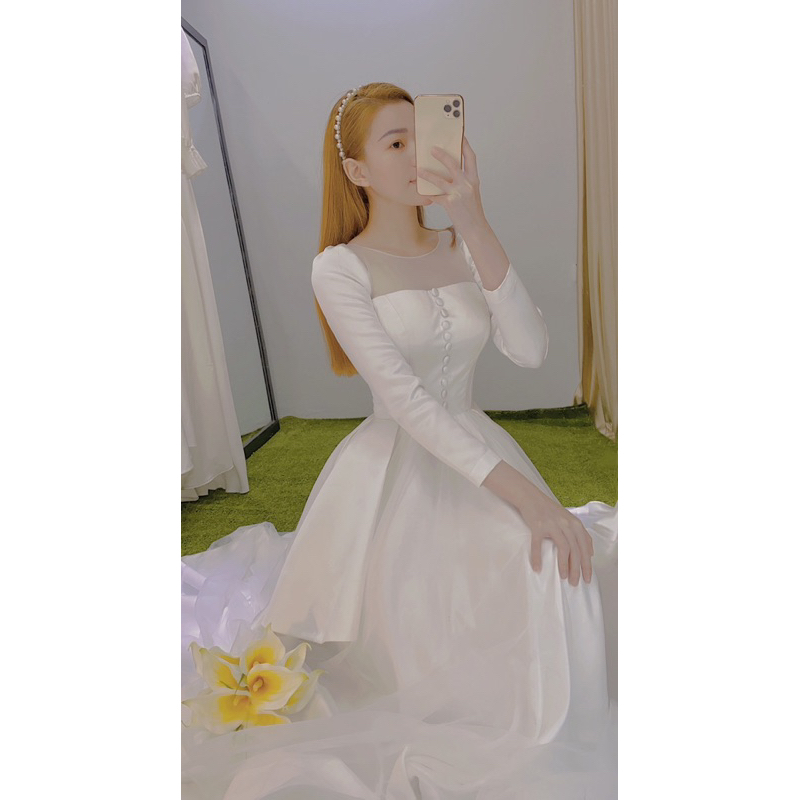 Đầm cô dâu - váy cưới đi bàn cô dâu - đầm thiết kế cao cấp - weddingdress