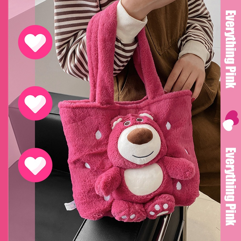 MVP3040 Túi Đeo Vai Hình Gấu Dâu Tây Hoạt Hình Disney Đáng Yêu Thời Trang Mùa Đông