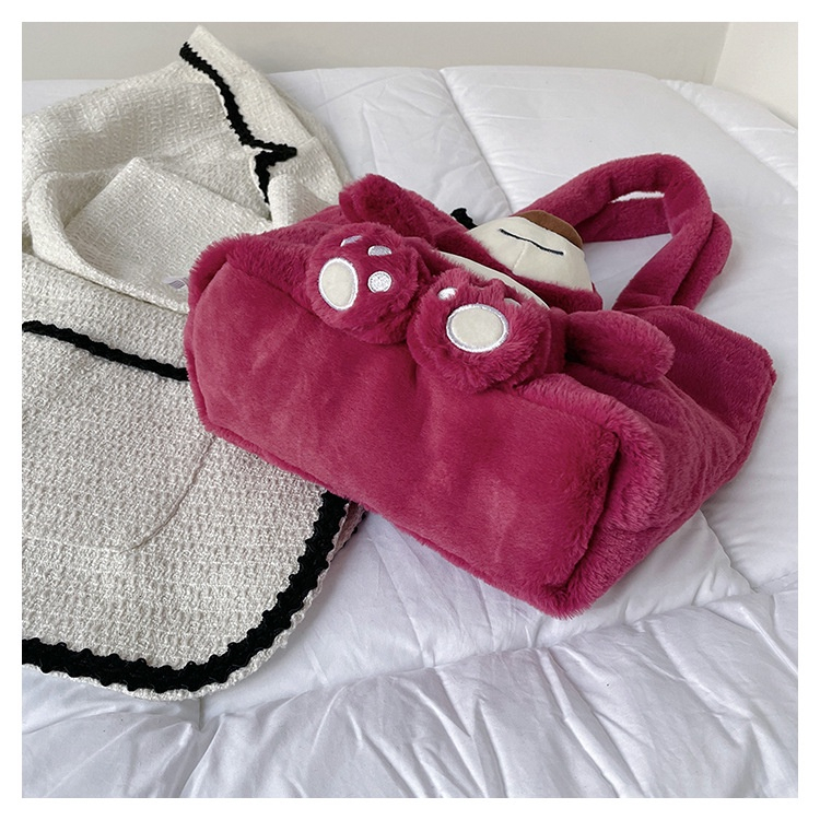 MVP3040 Túi Đeo Vai Hình Gấu Dâu Tây Hoạt Hình Disney Đáng Yêu Thời Trang Mùa Đông