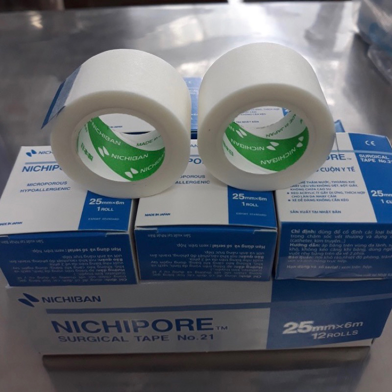 Băng keo cuộn y tế Nhật Bản Nichipore 25mmx6m