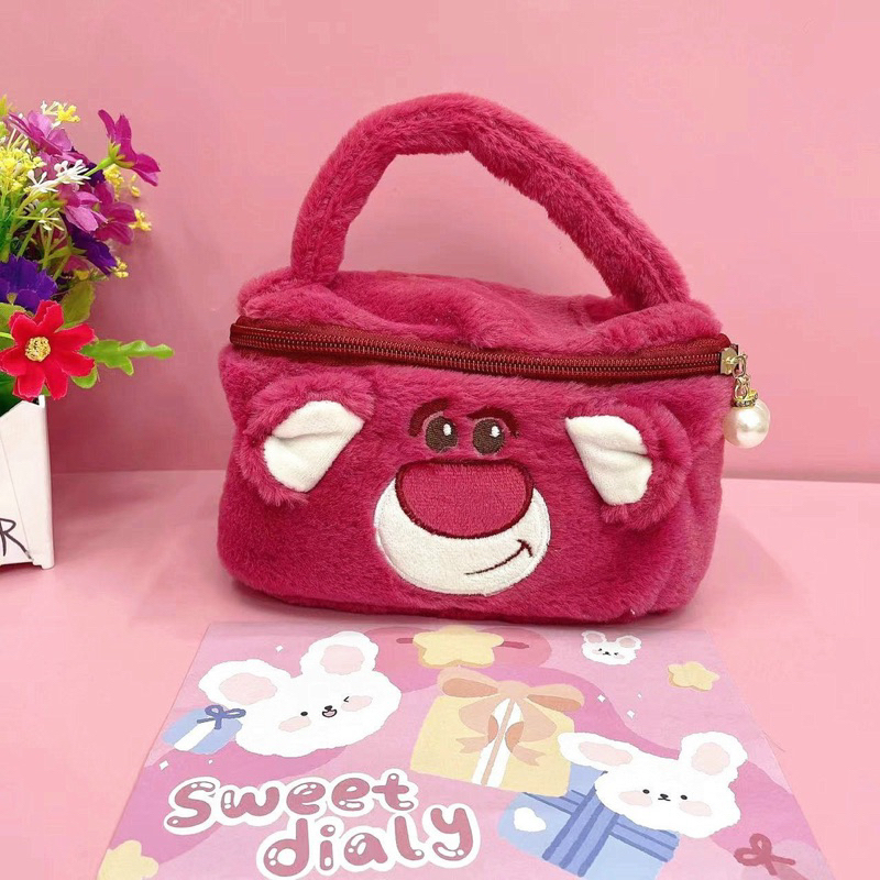 MVP3047 Túi Đựng Mỹ Phẩm Gấu Dâu Đựng Son Môi Kuromi Melody Cỡ Lớn Tiện Dụng