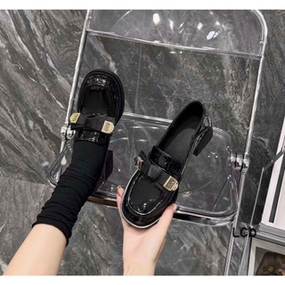 [TRANG MEEY] GIÀY MOCA NƠ MIUMIU DA BÓNG ĐẾ 5CM DA THẬT