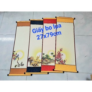 Giấy  thư pháp bo lụa các mẫu 10 tờ