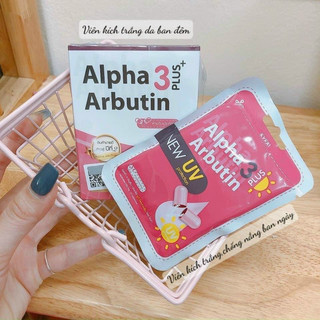 Viên bột kích trắng alpha arbutin 3 plus ,new uv vỉ 10 viên hàng thái lan chính hãng