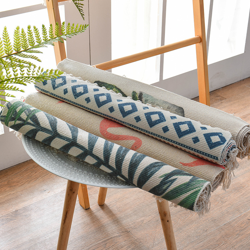 Hàng có sẵn_THẢM CHỮ NHẬT, họa tiết vintage, phụ kiện decor phòng khách, trang trí phòng ngủ siêu đẹp