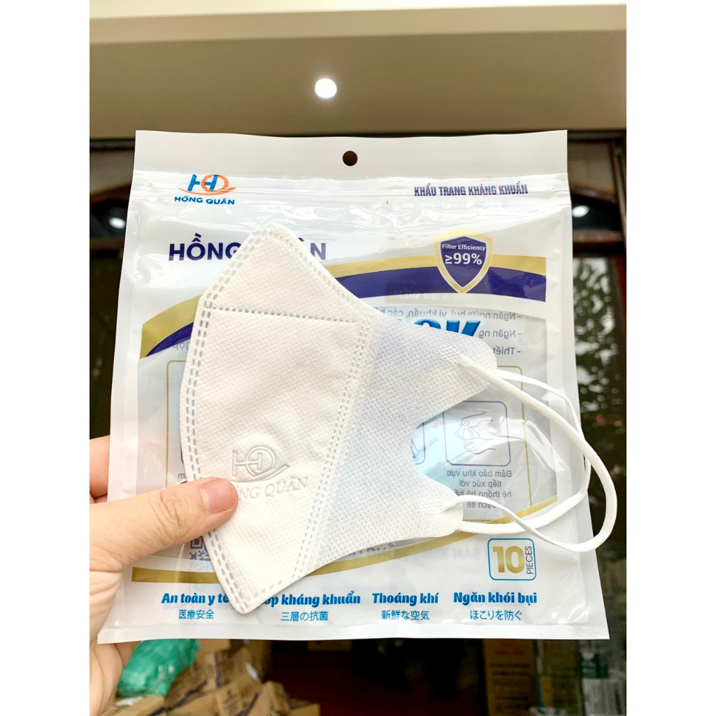 Khẩu trang 5d Hồng Quân mask