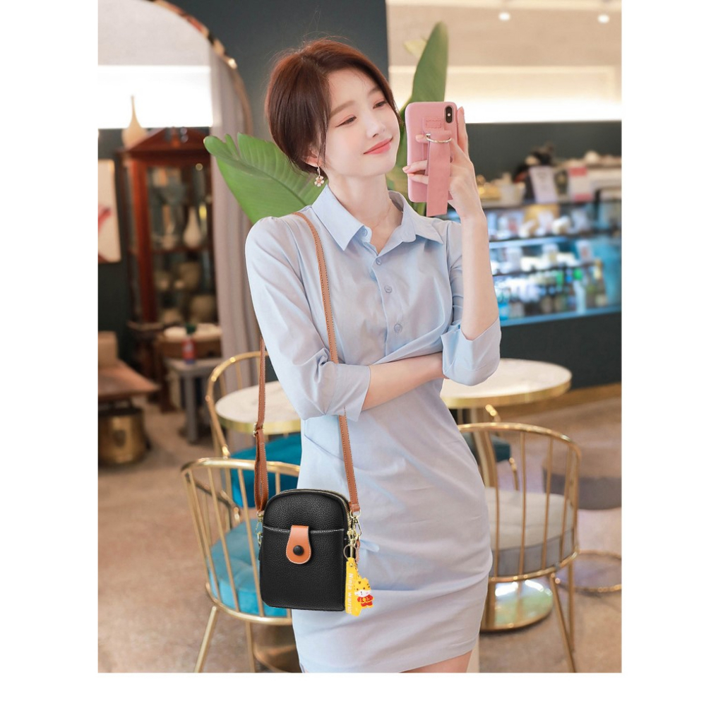 Túi Đựng Điện Thoại Nũ, Túi Đeo Chéo Nữ Nhiều Ngăn Thời Trang Tiện Dụng T019