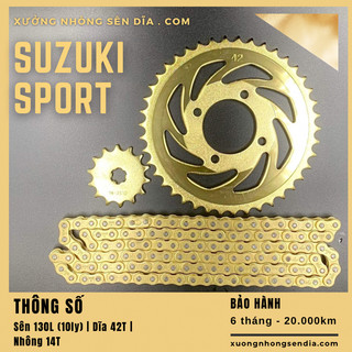 Nhông sên dĩa suzuki sport vàng
