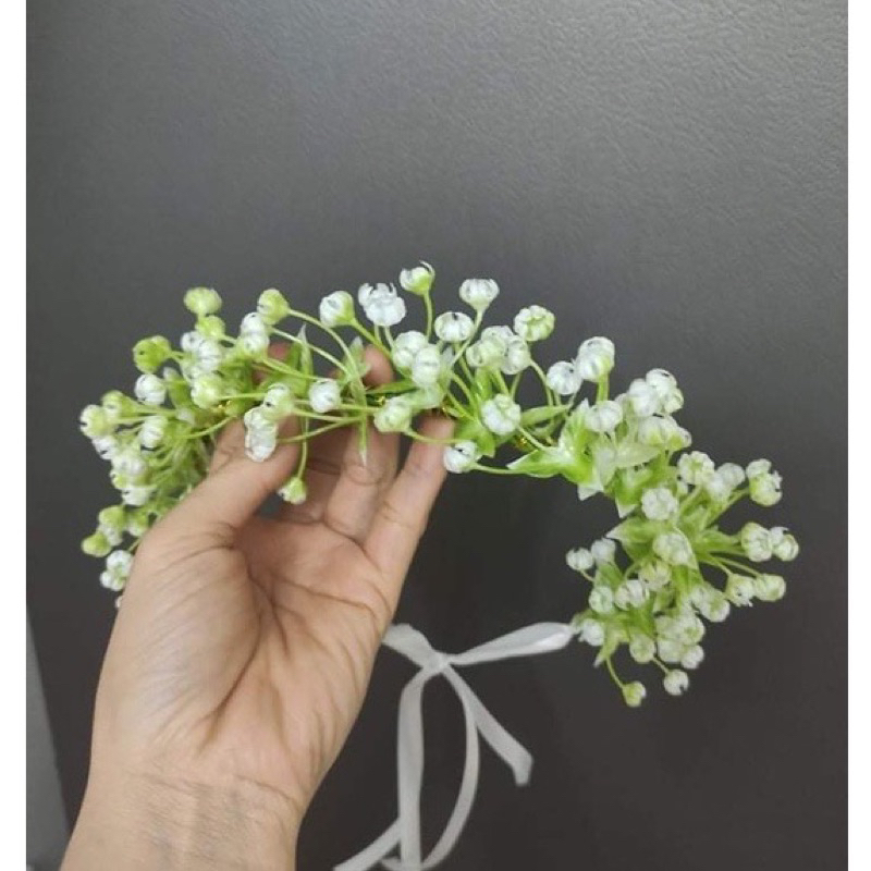 vòng hoa đội đầu kỷ hiếu chụp ảnh