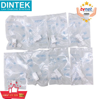 Đầu mạng âm tường dintek module jack cat.6 dạng ngang e-jack