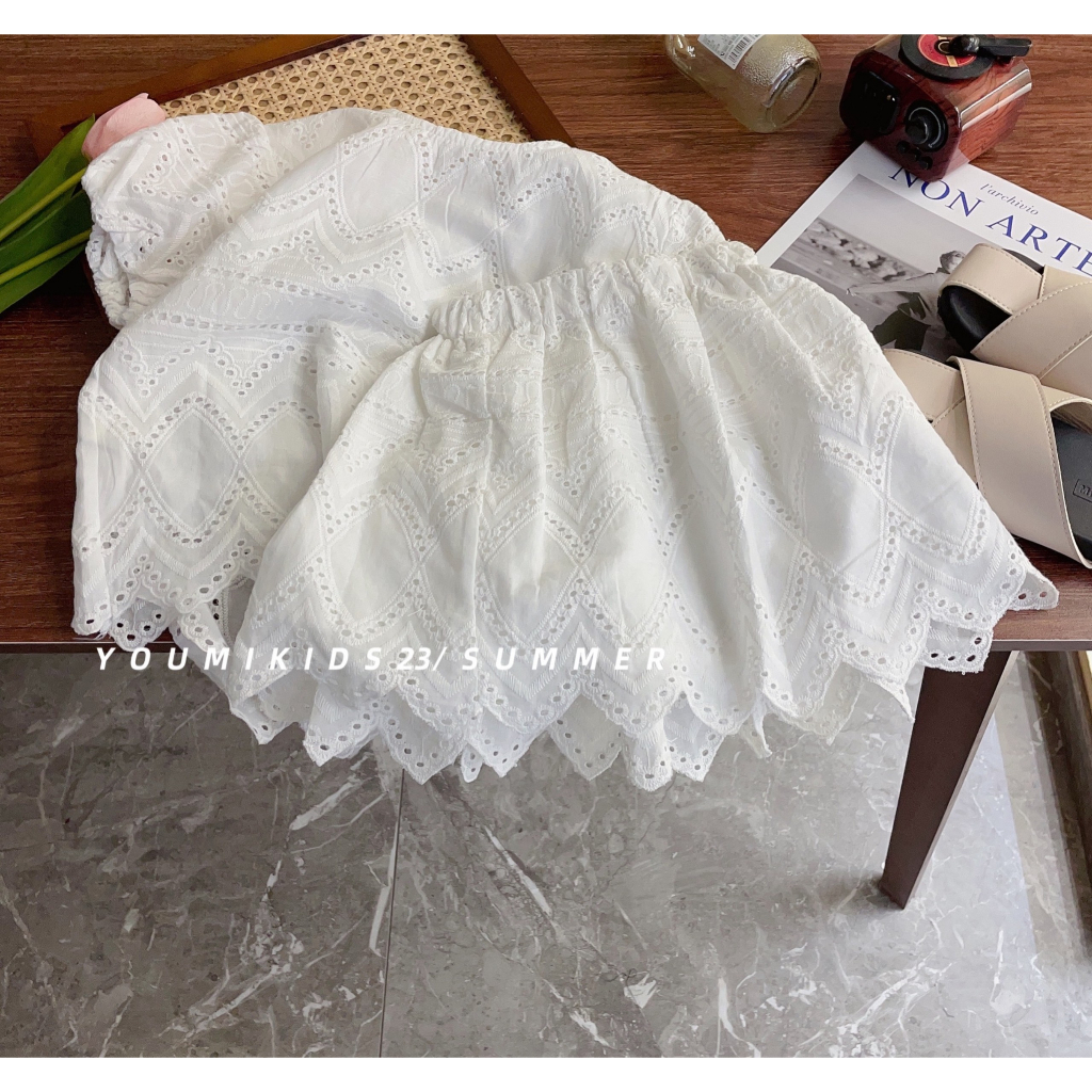 Set Bộ Thô Hè Bé Gái, Set Áo Rời, Chân Váy Hàng QCCC Siêu Sang, Size 90-130