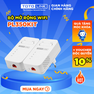 Bộ KIT mở rộng mạng Wi-Fi qua đường dây điện 150Mbps TOTOLINK PLW350 KIT dây dài 300m