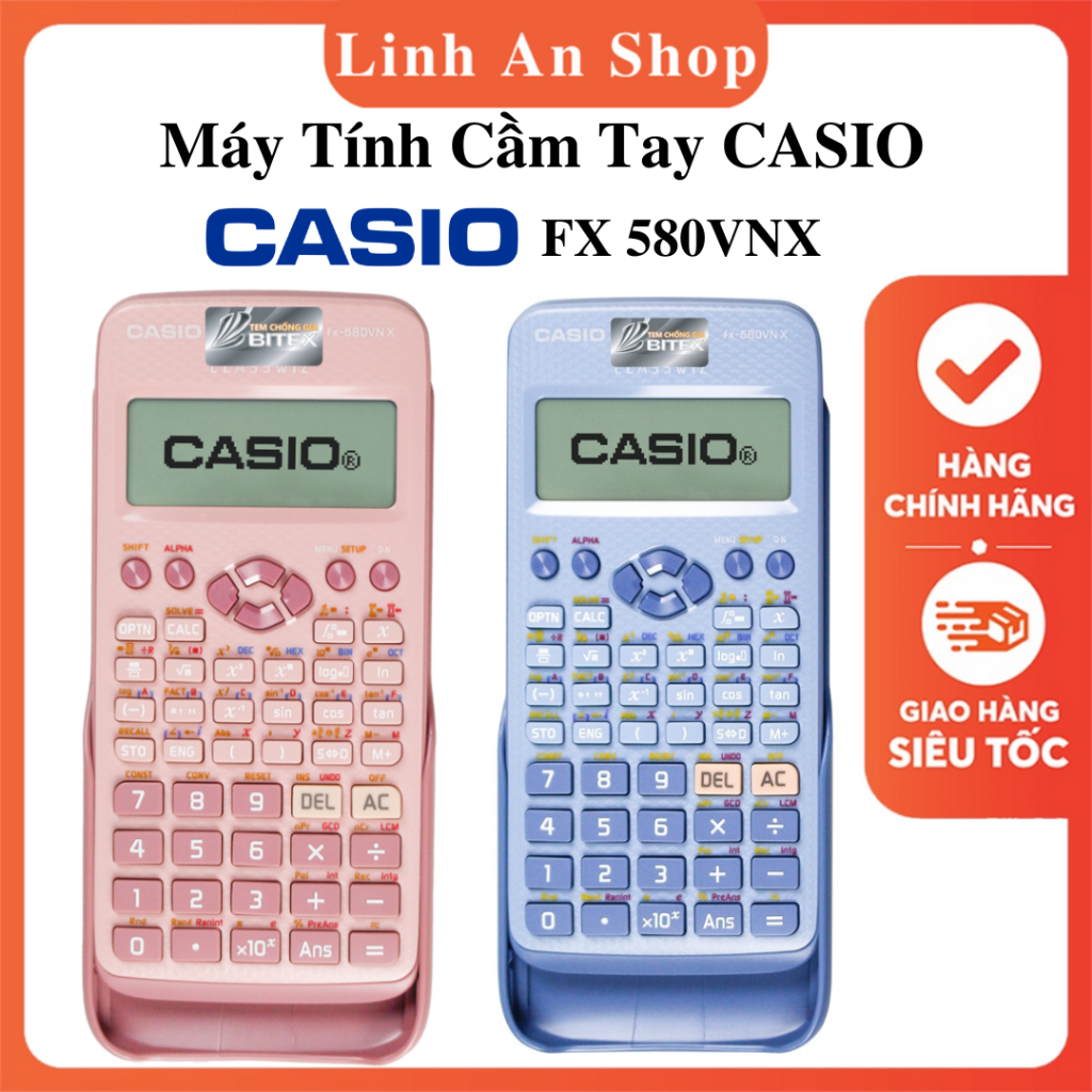 Máy Tính Cá Nhân Casio FX 580VNX - Chính Hãng Casio  - Được Phép Mang Vào Phòng Thi - Bảo Hành 7 Năm