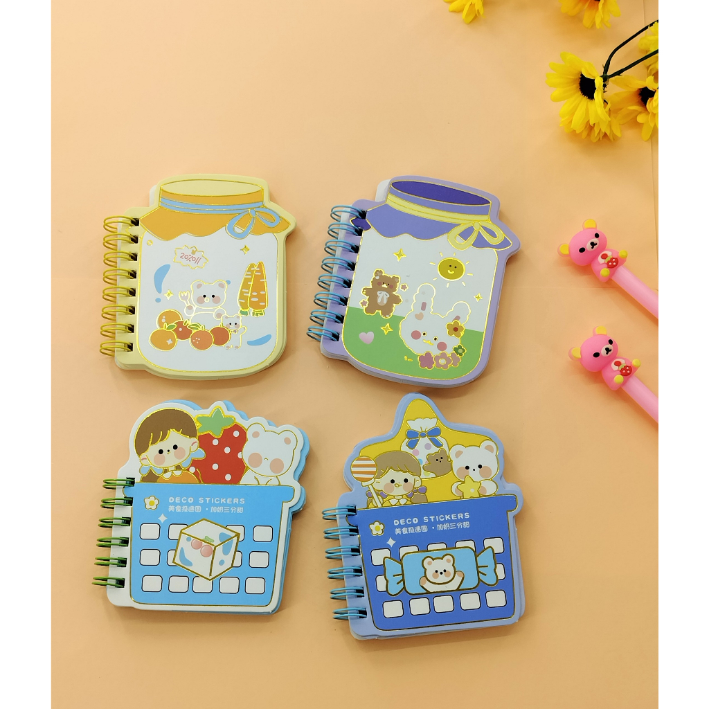 Sổ tay lò xo Mini Cute nhỏ gọn Tiện Dụng - nhiều hình xinh yêu - giao sổ ngẫu nhiên