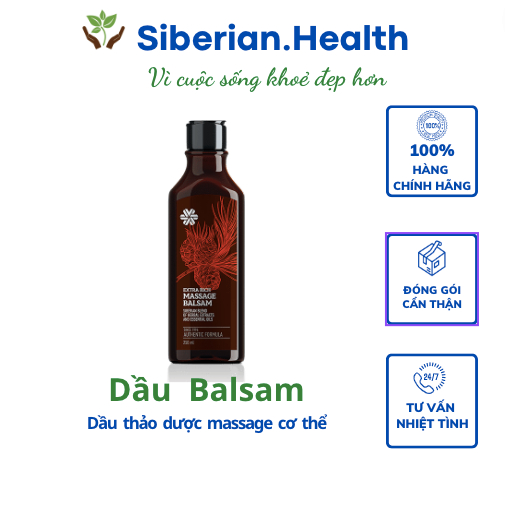 Dầu Siberian Balsam - Dầu thơm Siberian Pure Herbs Collection Extra Rich Massage Balsam – 250ml/chai