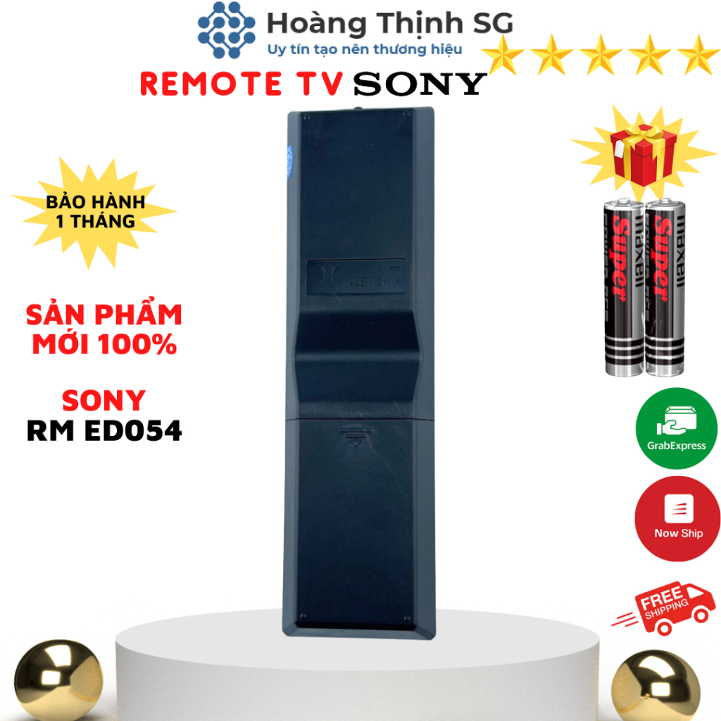 Remote điều khiển tivi Sony RM ED054, điều khiển TV Sony các dòng tivi LCD/Plasma/LED - Tặng kèm pin