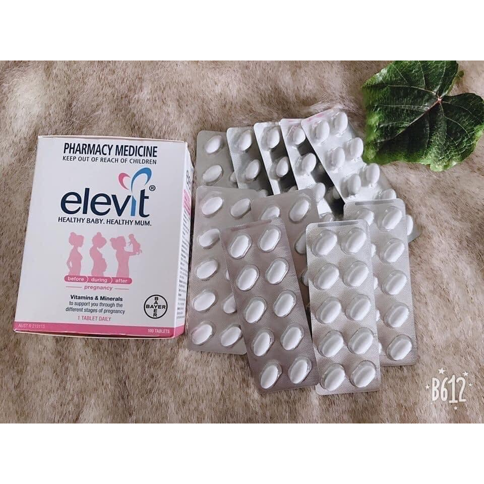 Elevit bầu Úc,100 viên vitamin tổng hợp chăm sóc phụ nữ trước và trong quá trình mang thai