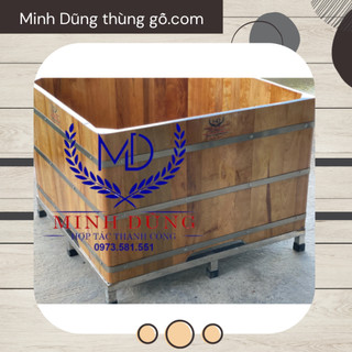 Thùng tắm gỗ hình chữ nhật  ⚡ DEAL HOT ⚡ Bồn tắm gỗ cao cấp với mùi hương thơm của gỗ và tinh dầu tiết ra từ gỗ rất tốt