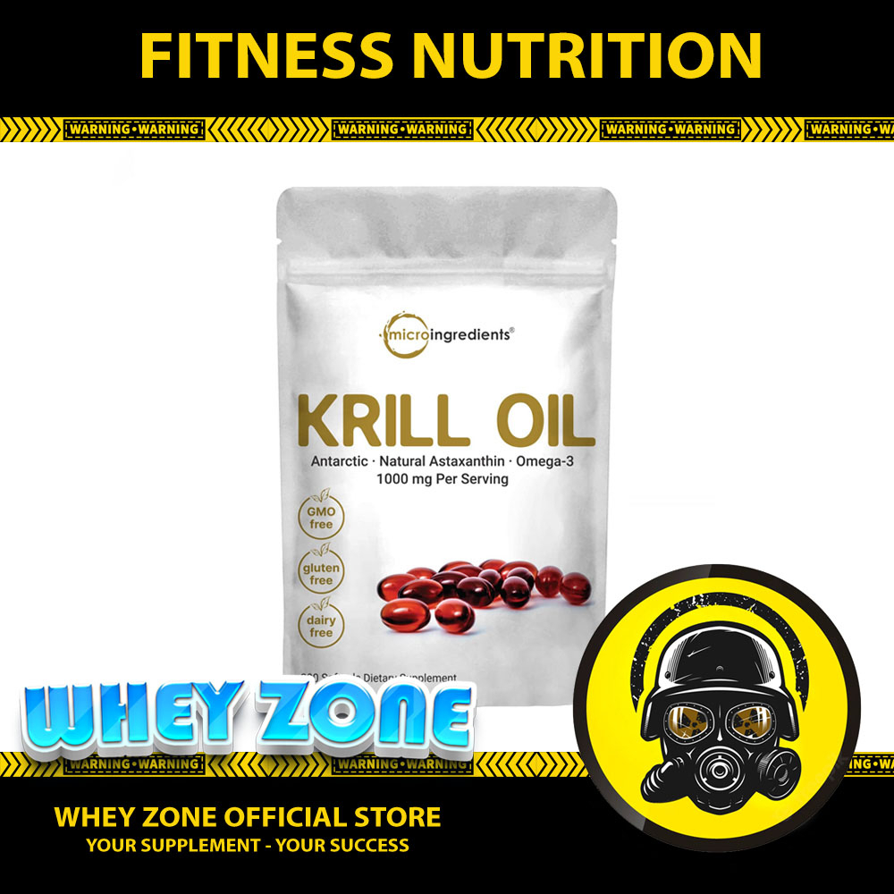 Micro Ingredients Krill Oil Dầu Tôm Viên Uống Bổ Mắt, Bổ Não 300 Viên