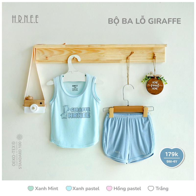 Hrnee-Bộ ba lỗ modal cho bé