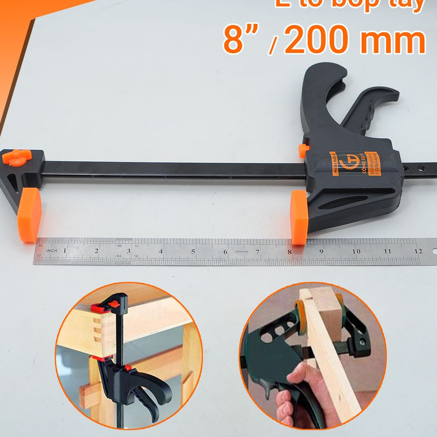 Cảo kẹp nhanh, eto bóp tay kìm chữ F size To