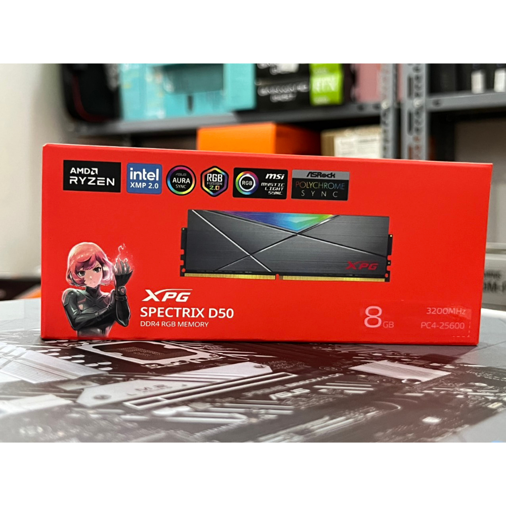 COMBO Ram ADATA XPG D50 8G/16G Bus 3200 LED RGB 2 Màu Grey - White New Chính hãng Bảo hành 5 năm | BigBuy360 - bigbuy360.vn