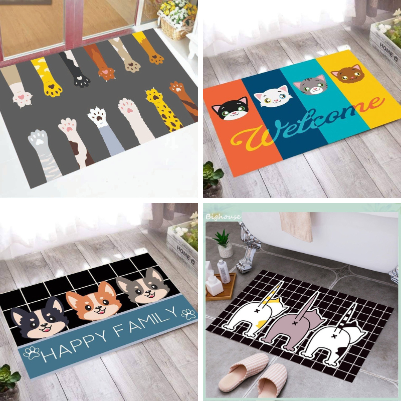 Thảm lau chân siêu thấm hút nhà bếp, Thảm chùi chân siêu mềm siêu dày 40x60cm, thấm nước chống trơn trượt 88371