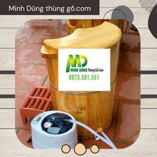 Thùng xông chân gỗ pơmu ⚡ hàng cao cấp ⚡ thùng gỗ xông chân thư giãn, thùng gỗ xông spa