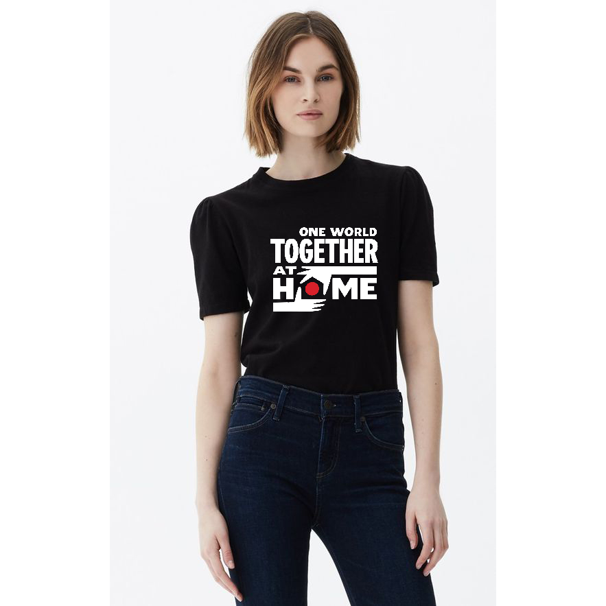 Áo thun đen nam nữ in chữ coton co giản 4 chiều