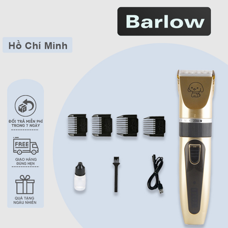 Tông đơ cạo cắt lông cho chó mèo Hàng Full Box - Kèm 8 phụ kiện