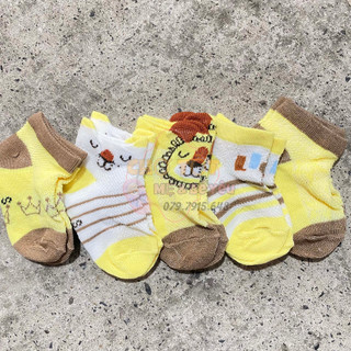 Set 5 Vớ Chân Cho Bé Sơ Sinh Mềm Mịn (nhiều mẫu)