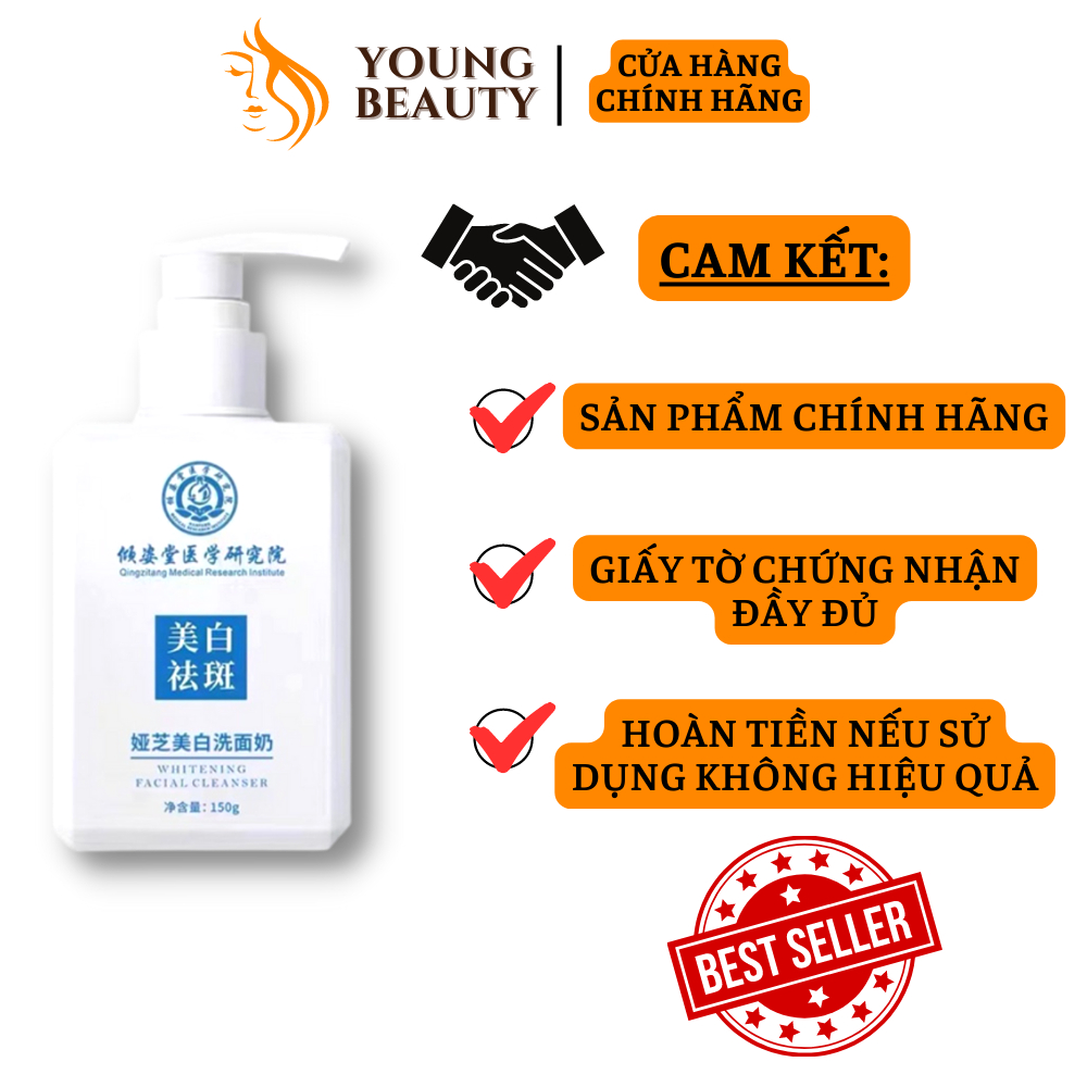 Sữa rửa mặt sữa ong chúa Facial Cleanser - Sữa rửa mặt giúp trắng da body, cải thiện mụn thâm cho nam nữ - YOUNG BEAUTY