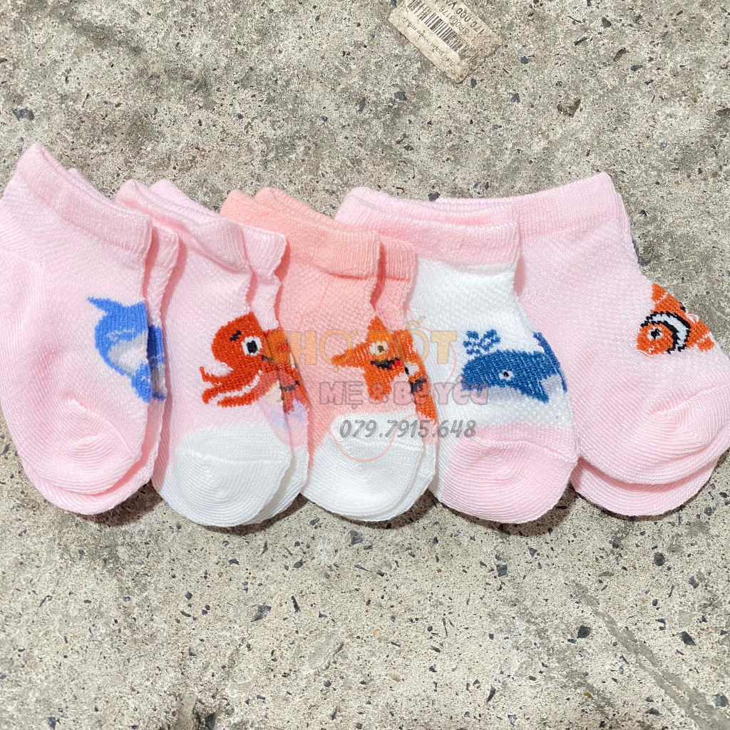 Set 5 Vớ Chân Cho Bé Sơ Sinh 4-8 kg